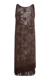 Oas Exclusive Astrea Ari Cotton Crochet Dress In Brown