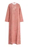Oas Exclusive Astrea Grace Crochet Cotton Dress In Coral