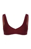 Oas Exclusive Cherry Roccia Bikini Top In Red