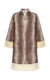 Oas Exclusive Merlot Echo Aya Cotton Dress In Brown