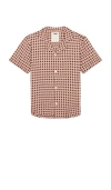 Oas Ferratelle Cuba Waffle Shirt In Brown