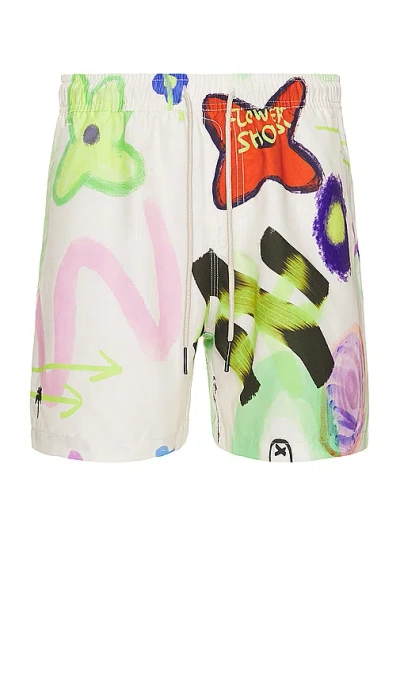 Oas Flower Shop Swim Short In Multi