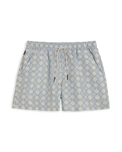 Oas Forti 4.5 Patterned Drawstring Swim Shorts In Gray
