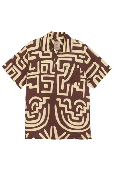 Oas Girona Linen Shirt In Kalahara In Multi