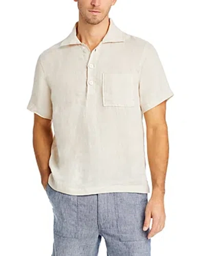 Oas Girona Three Button Linen Shirt In Off White