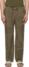Oas Khaki Emberia Billie Dobby Trousers In Grey