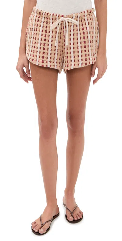 Oas Lano Rin Shorts Red In Brown