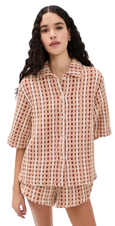 Oas Lano Vera Shirt Red In Brown