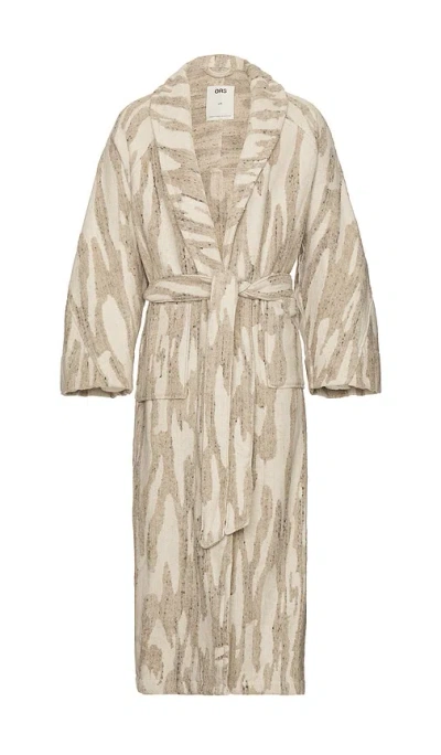 Oas Linen Terry Statement Robe In Fern