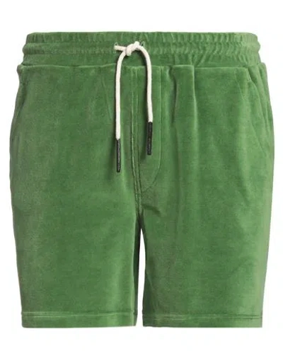 Oas Man Shorts & Bermuda Shorts Green Size L Cotton, Polyester