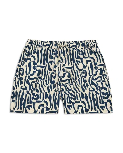 Oas Marbling 4.3 Swim Trunks In Blue