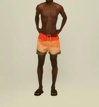 Oas Men's Swim Shorts In Fire Wave In Multi