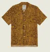 Shop Oas Men's Viscose Shirt In Gold