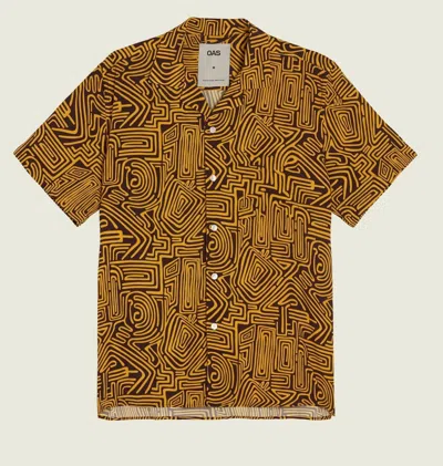 Oas Men's Viscose Shirt In Gold