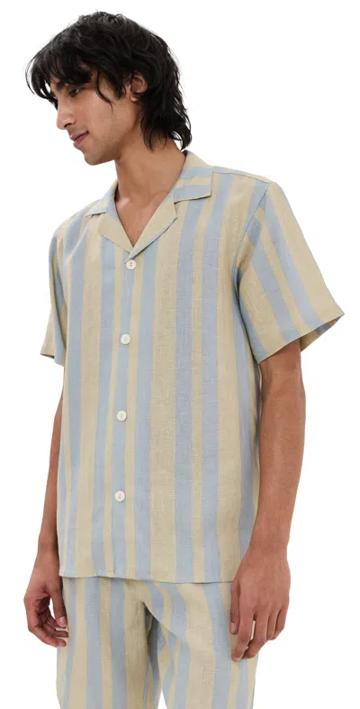 OAS MIST STRATA CUBA LINEN SHIRT MULTI