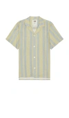 Oas Mist Strata Printed Camp Shirt In 碎花