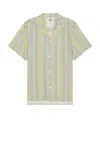 Oas Mist Strata Printed Camp Shirt In Multi