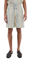 Oas Mist Strata Nicola Linen Shorts In Multi