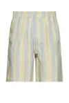 Oas Mist Strata Nicola Linen Shorts In Multi