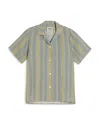 Oas Mist Strata Printed Camp Shirt In Multi