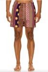 Oas Mixtape Swim Trunk In Multi