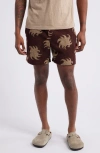 Oas Mocha Ember Terry Shorts In Mocha