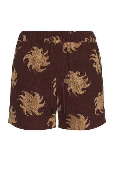 Oas Mocha Ember Terry Shorts