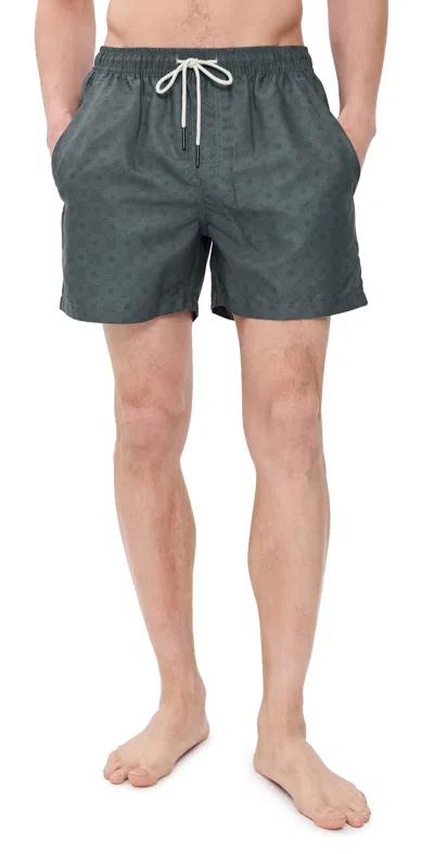 Oas Mosaico Swim Shorts Brown