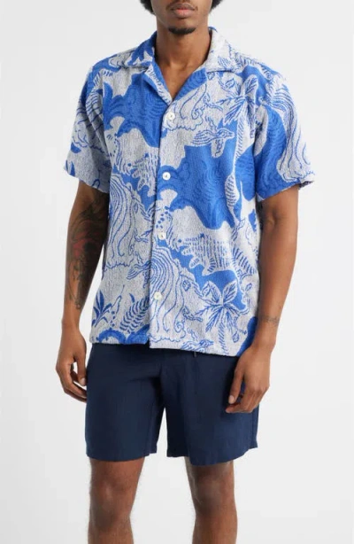 Oas Mystea Camp Shirt In Blue