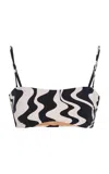 Oas Nero Verve Baia Knit Bikini Top In Black,white