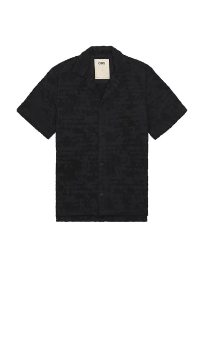Oas Night Lagoon Cuba Terry Shirt In Black