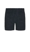 Oas Night Lagoon Terry Shorts In Black