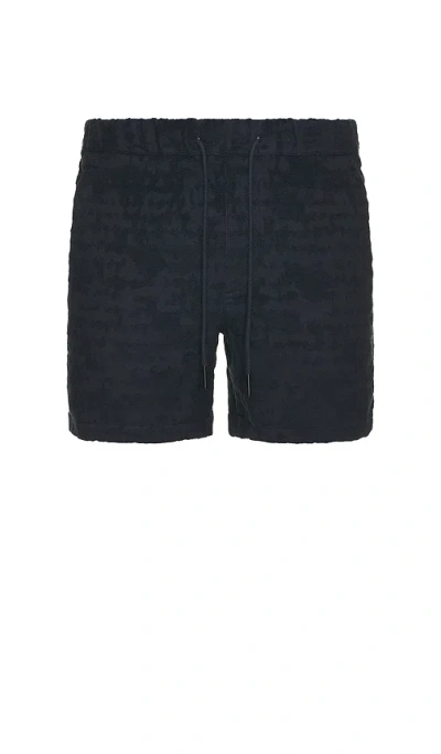 Oas Night Lagoon Terry Shorts In Black