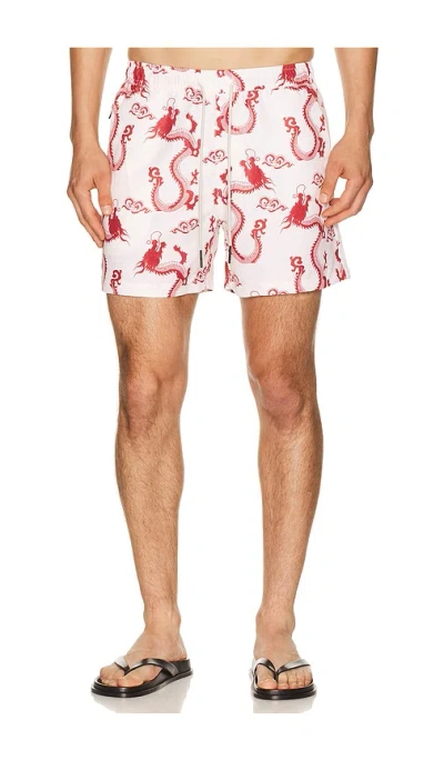 Oas Nimbus Swim Shorts In Red