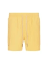 Oas Nylon Swim Shorts In Mustard