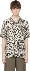 Oas Aerosol Printed Camp Shirt In White