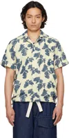 Oas Off-white & Blue Sail Contraste Cuba Terry Shirt In Multi