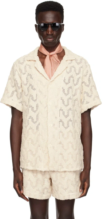 Oas Atlas Cuba Crochet Shirt Off White