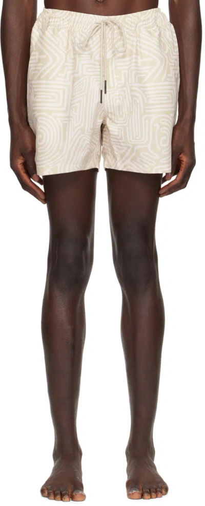 Oas Off-white Golconda Swim Shorts In Cream