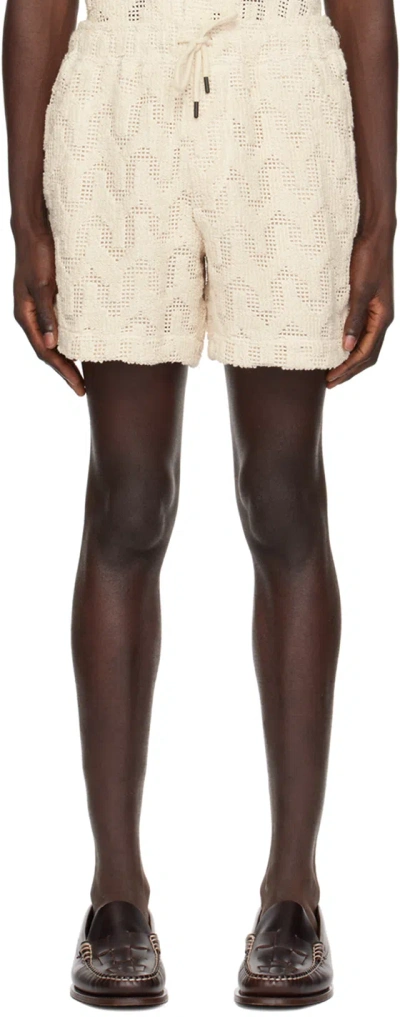 OAS OFF-WHITE GRAPHIC SHORTS
