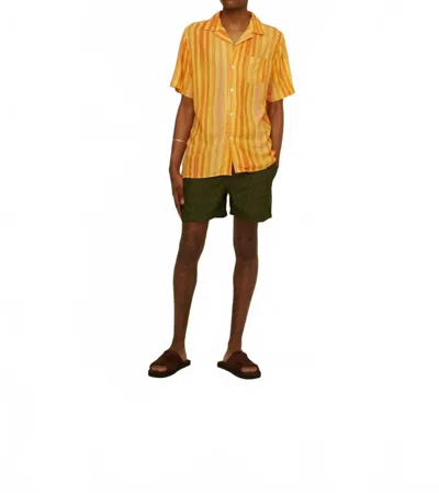 Oas Orangina Viscose Shirt In Orange In Yellow