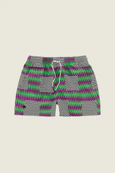 Oas Orchid Chess Swim Shorts In Multi