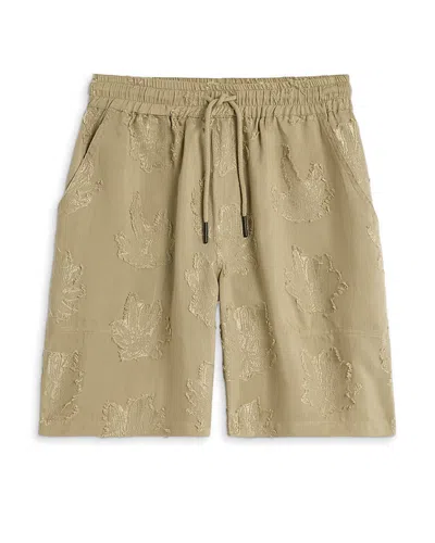 Oas Palmoza Nicola 8.7 Woven Floral Shorts In Brown