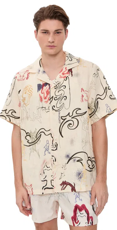 Oas Paradox Cuba Shirt Light Multi In Neutral