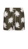 Oas Pine Ember Swim Shorts In Green