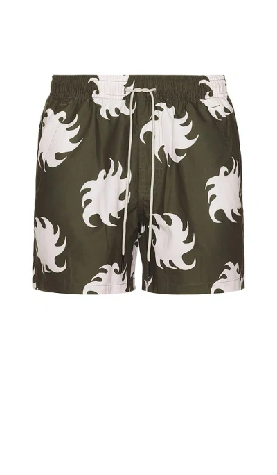 Oas Pine Ember Swim Shorts In Green