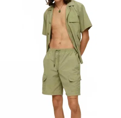 Oas Quest Cargo Nylon Shorts In Green
