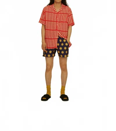 OAS RAILWAY VISCOSE SHIRT IN RED