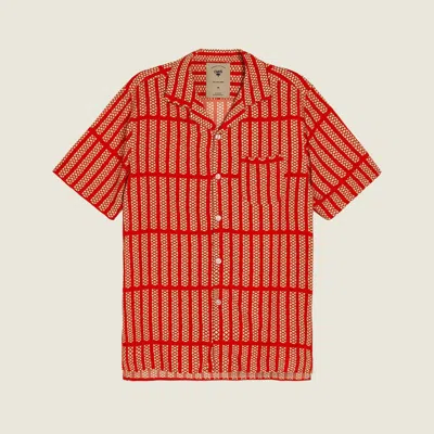 Oas Railway Viscose Shirt In Red