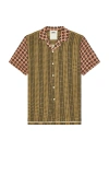 Shop Oas Reverie Viscose Shirt In Olive